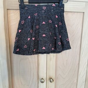 Valentine’s gray and Pink Heart Patterned Women's Skirt